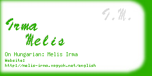 irma melis business card